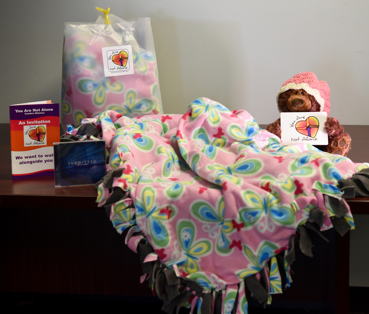 Care package for cancer patients (bear not included). Photo by Cindy Yamanaka, Orange County Register/SCNG